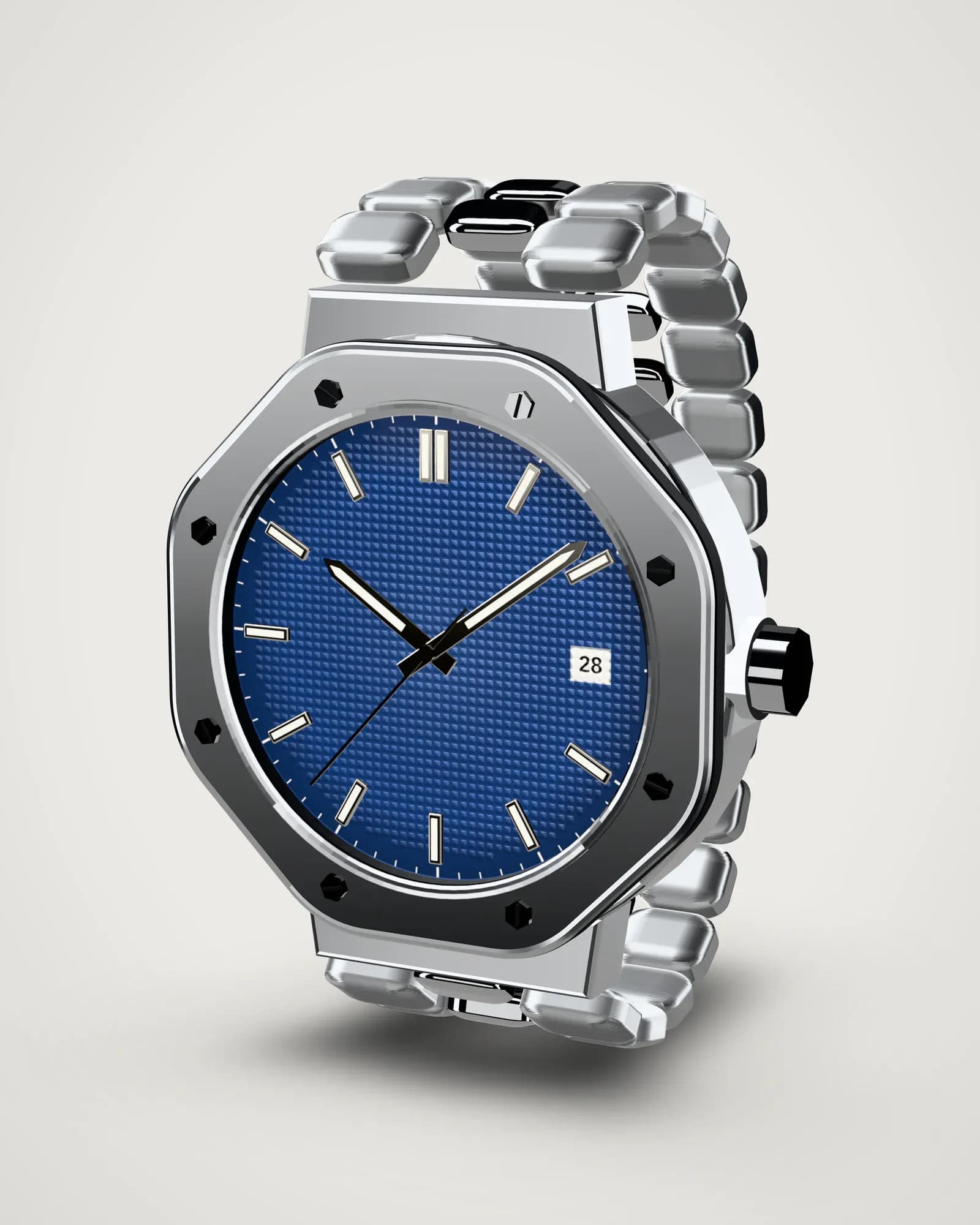 Audemars Piguet Royal Oak Selfwinding 15510ST 'Blue', vista tres cuartos