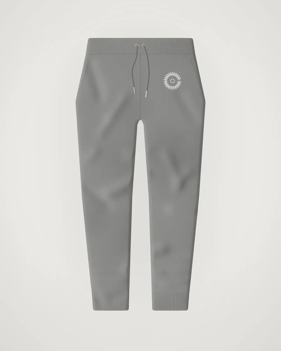 Corteiz x Denim Tears Island Wreath Sweatpant 'Grey', vista frontal