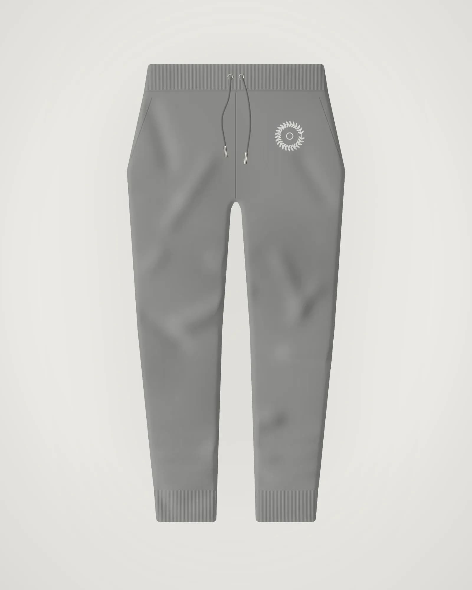 Corteiz x Denim Tears Island Wreath Sweatpant 'Grey', vista frontal