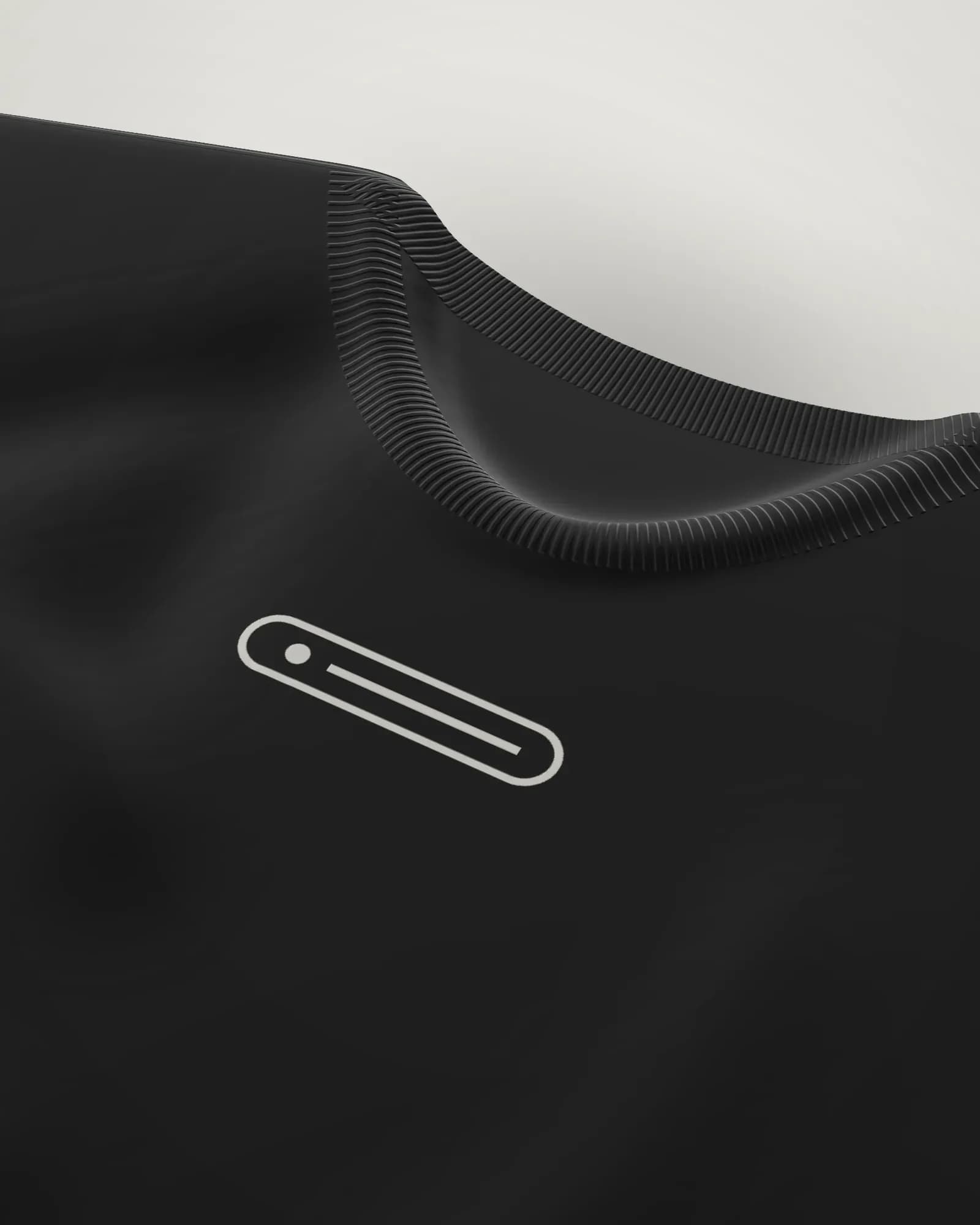 Fear of God Essentials Tee 'Jet Black', detalle del tejido y el estampado