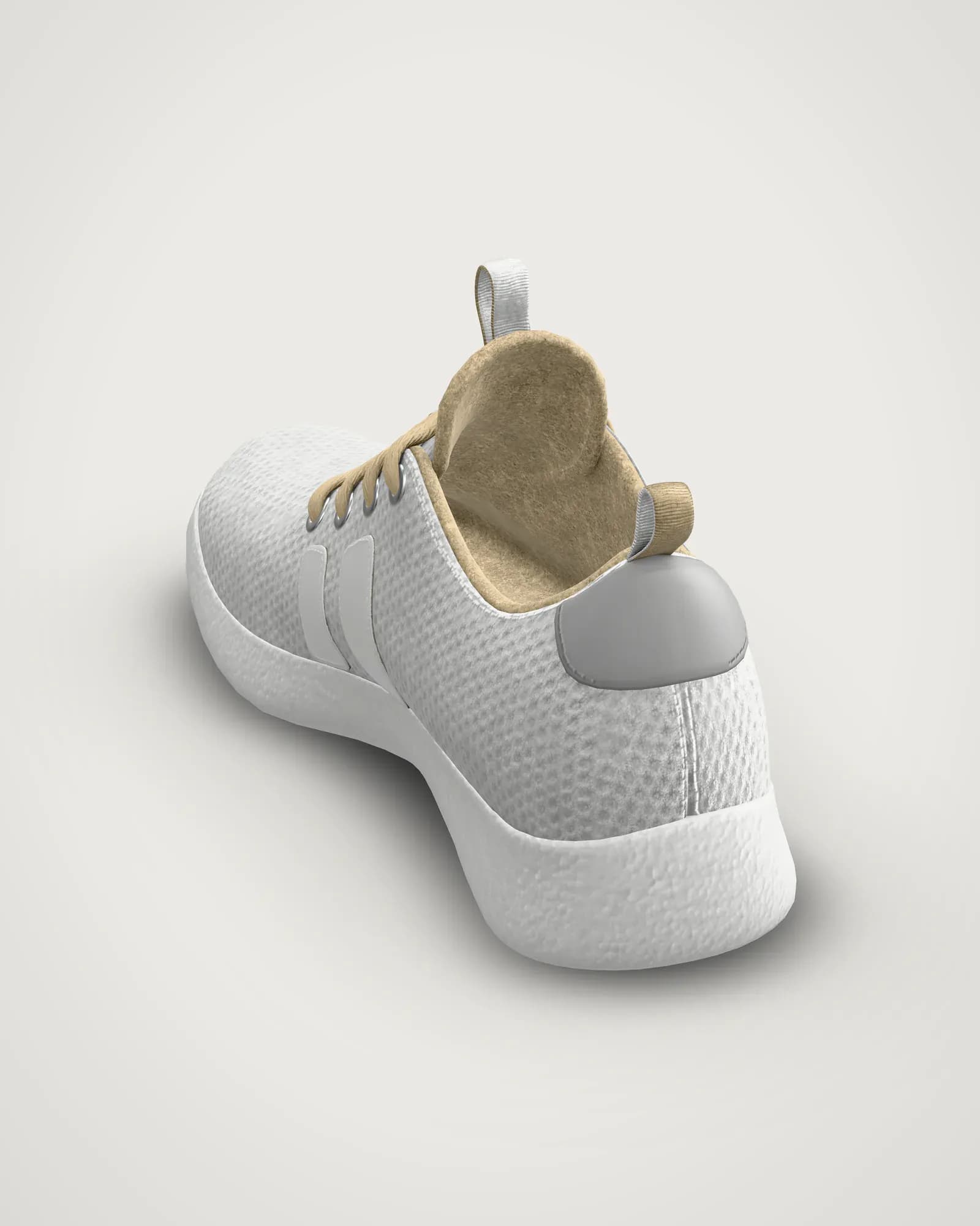 Nike Air Force 1 Low White 'Beige Rope Laces', detalle del talón
